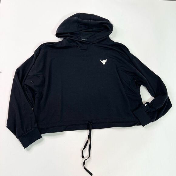 Under Armour Sweatshirt Womens Large Project Rock Hooded Sweater Lightweight - Picture 1 of 9